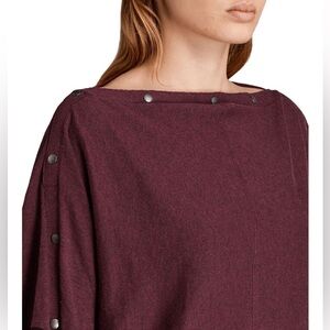 NWOT All Saints Elle Jumper, size S in burgundy